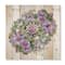 Designart - Bouquet With Purple Chrysanthemums and Daisies - Traditional Print on Natural Pine Wood